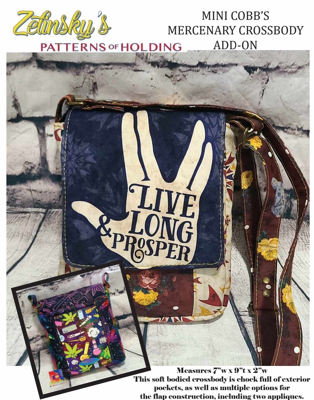 Cobb's Mercenary Crossbody Bag Template Set - MINI