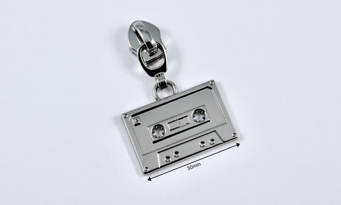 #5 Retro Cassette Tape Zipper Pulls | Pack of 2
