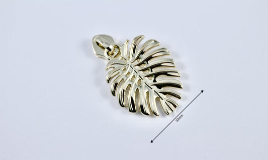 #5 Tropical Leaf Zipper Pulls | Pack of 2