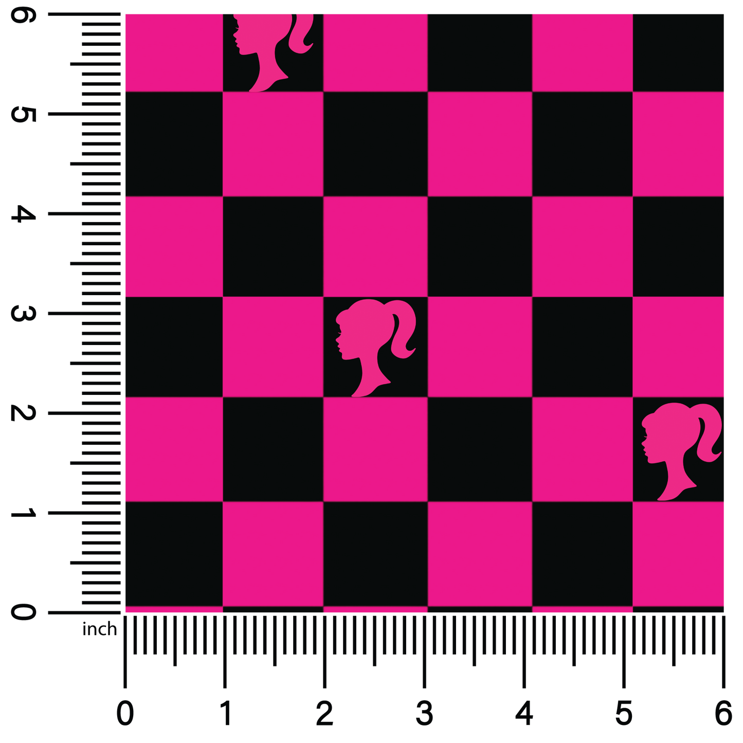 Barb Girlie Checkers | 18" Vinyl Roll