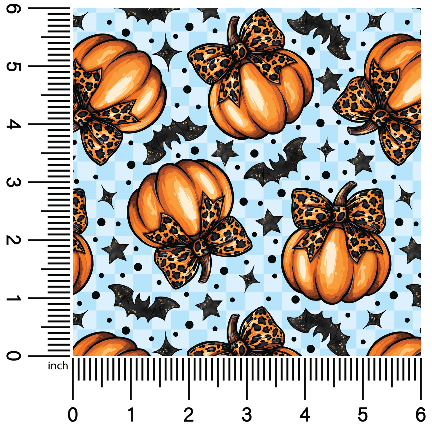 Bat Pumpkins Blue | 18" Vinyl Roll