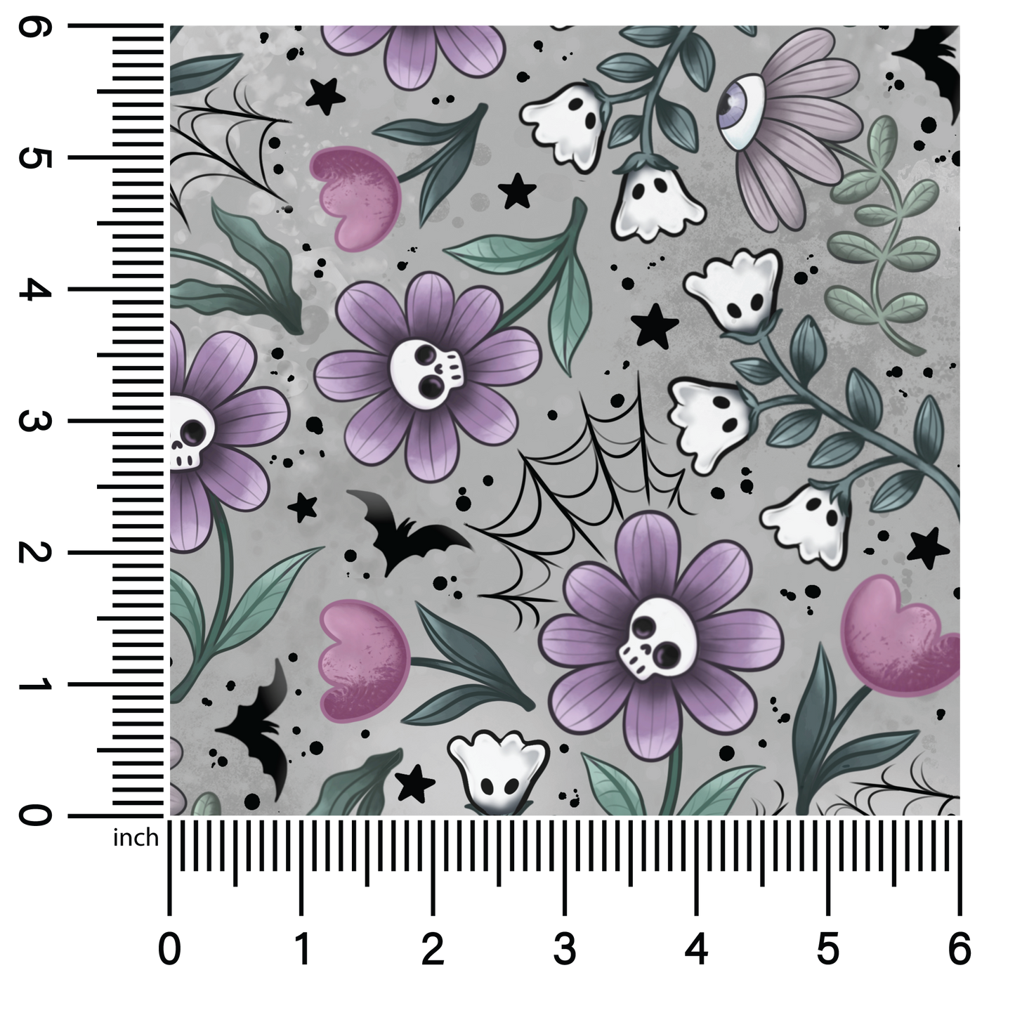 Bloom And Gloom Skellies | 18" Vinyl Roll