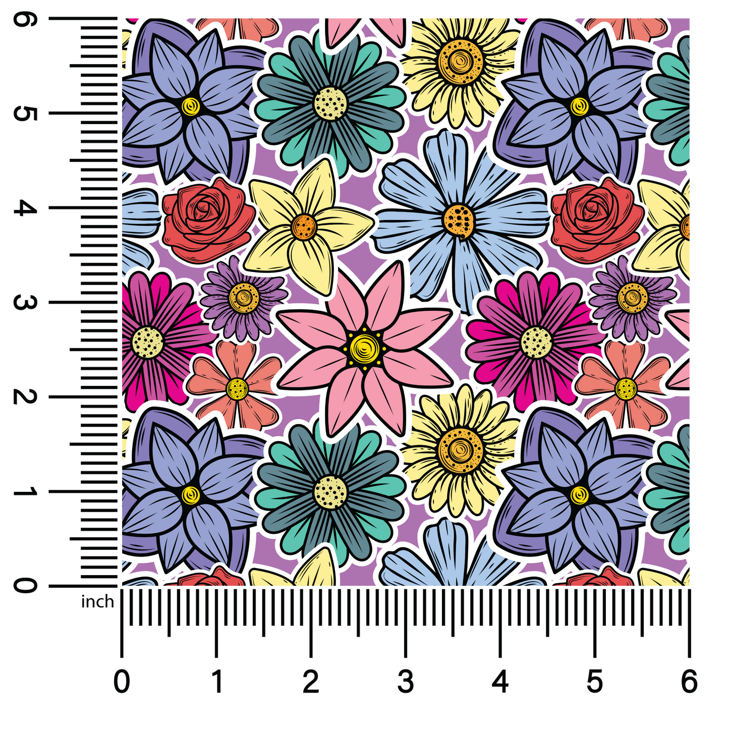 Floral Stickers | 18" Vinyl Roll