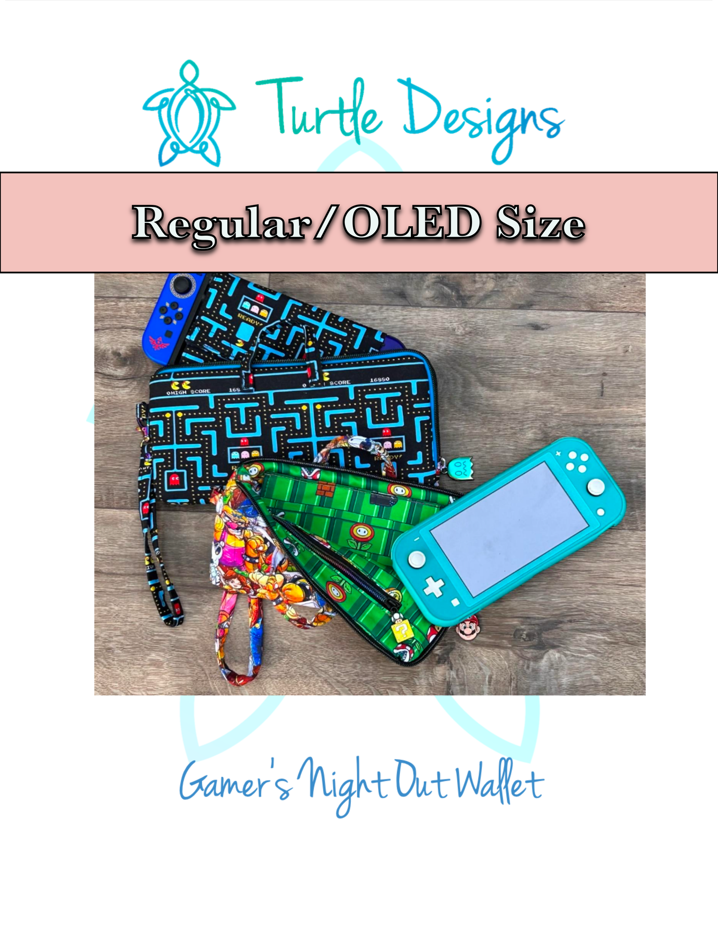 Gamer's Night Out Wallet Template Set - Regular Size/OLED for Switch Game System