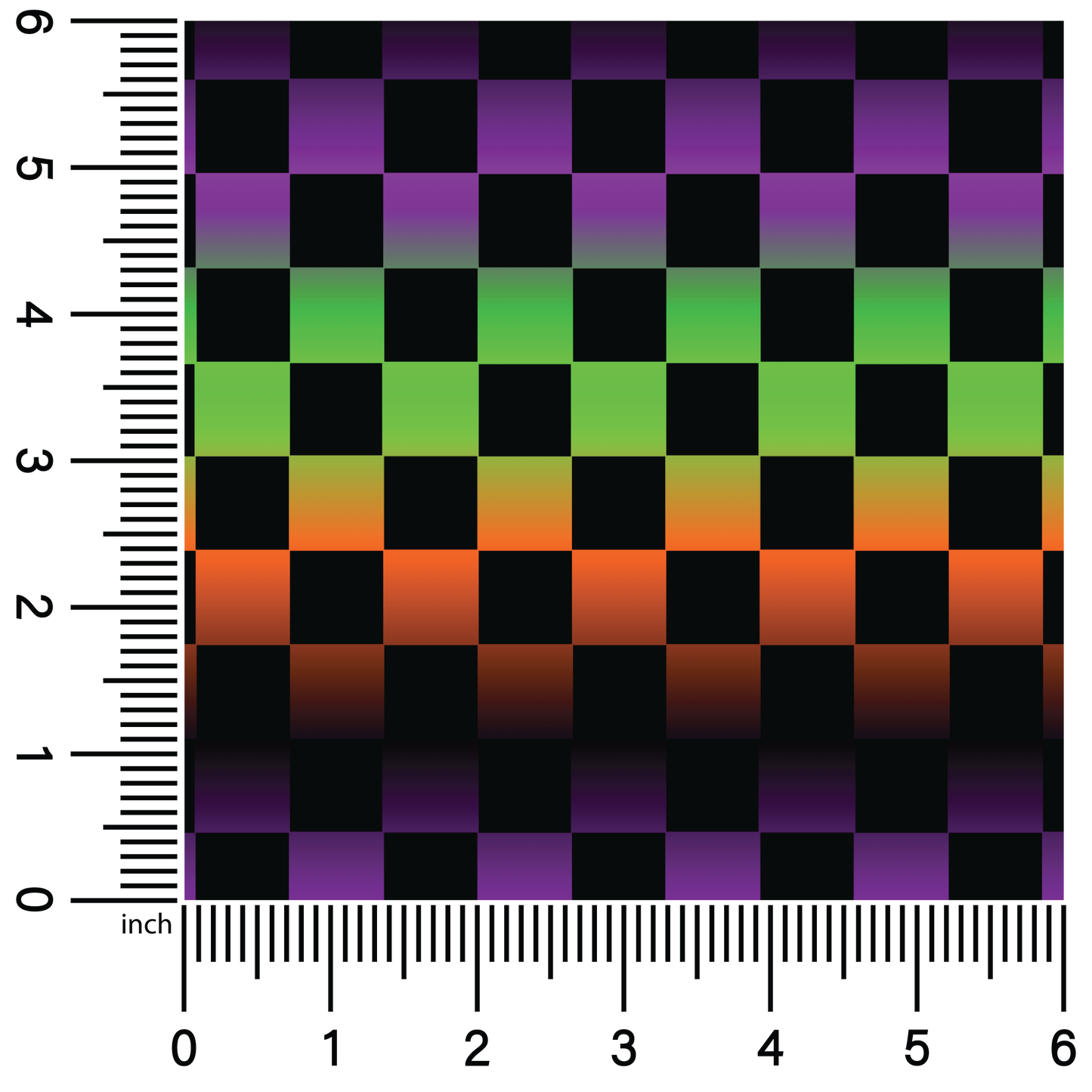 Halloween Ombre Checkers | 18" Vinyl Roll