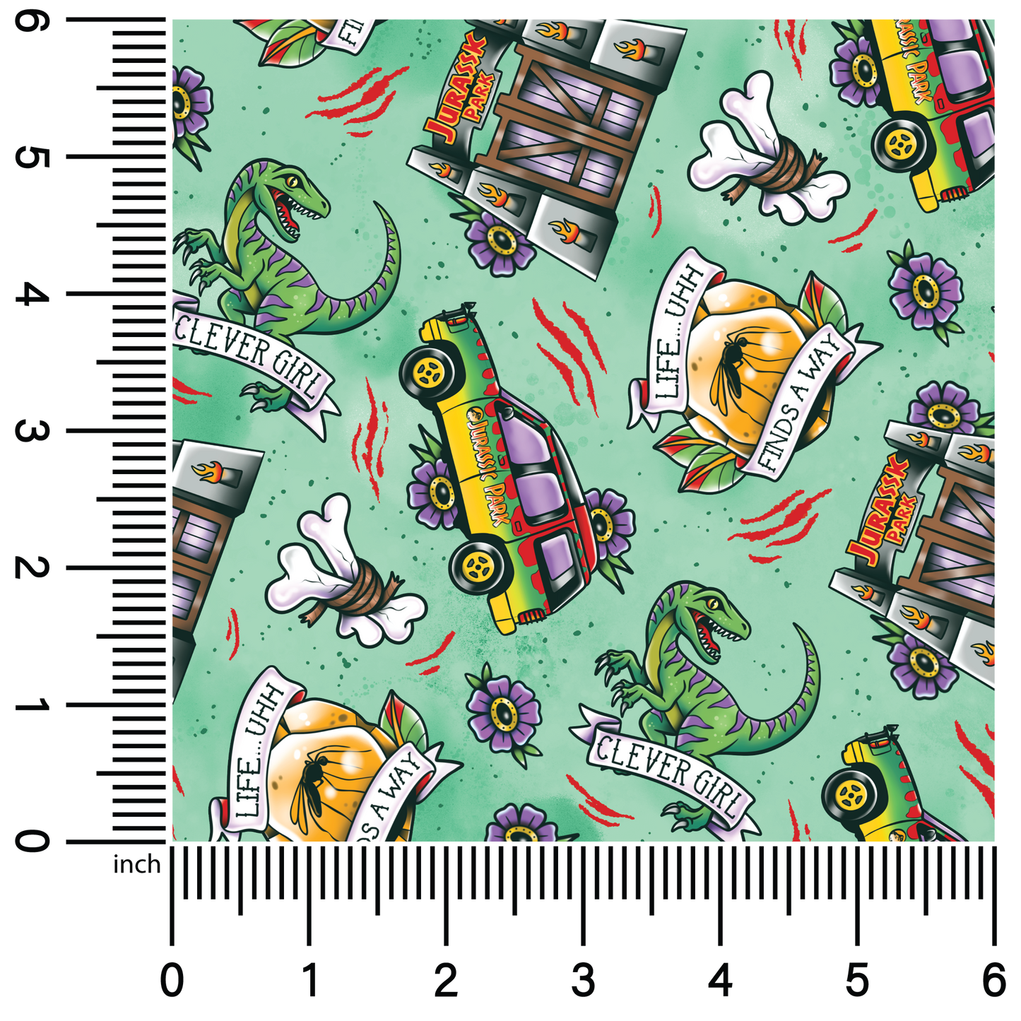 Jurassic Tatz | 18" Vinyl Roll