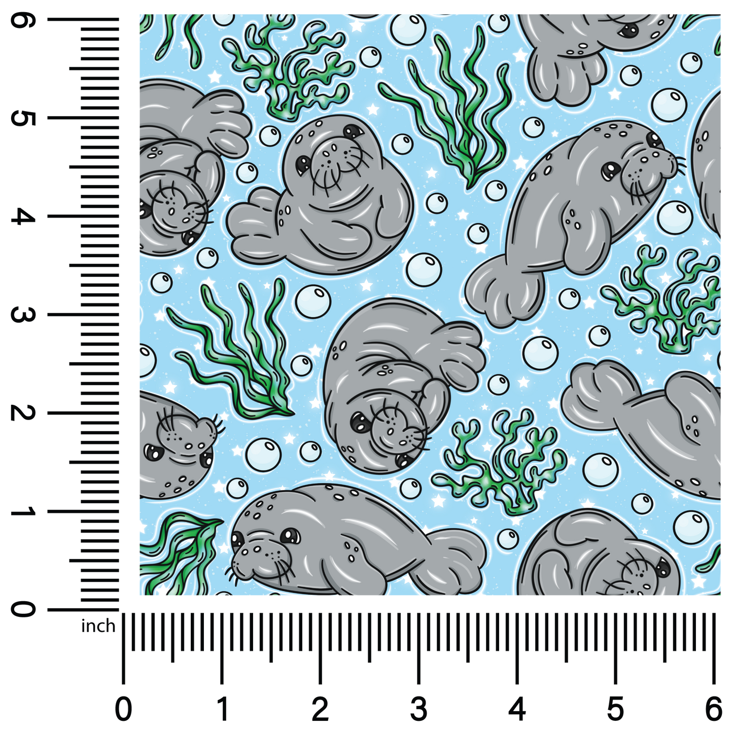 Manatees | 18" Vinyl Roll