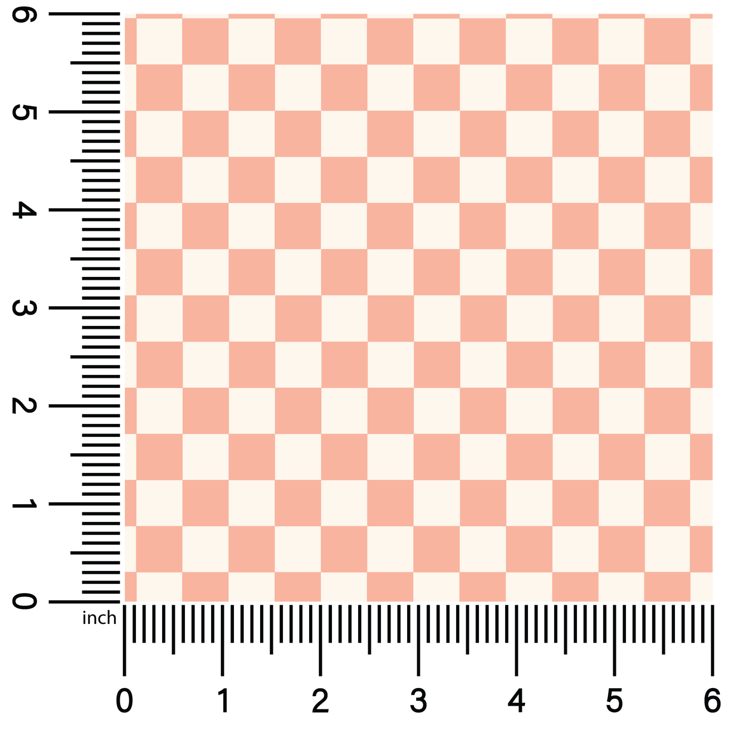 Peachy Checkers | 18" Vinyl Roll