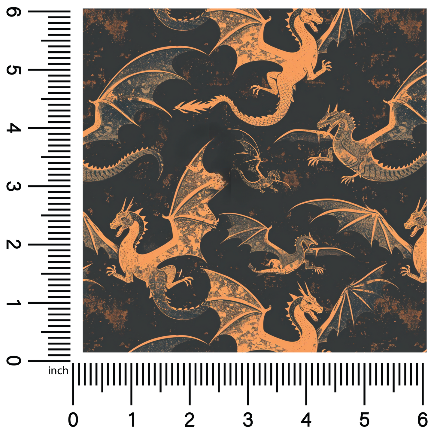 Rustic Dragons | 18" Vinyl Roll