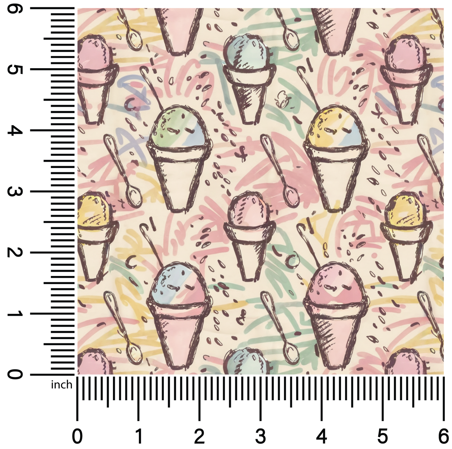 Sketchy Snow Cones | 18" Vinyl Roll