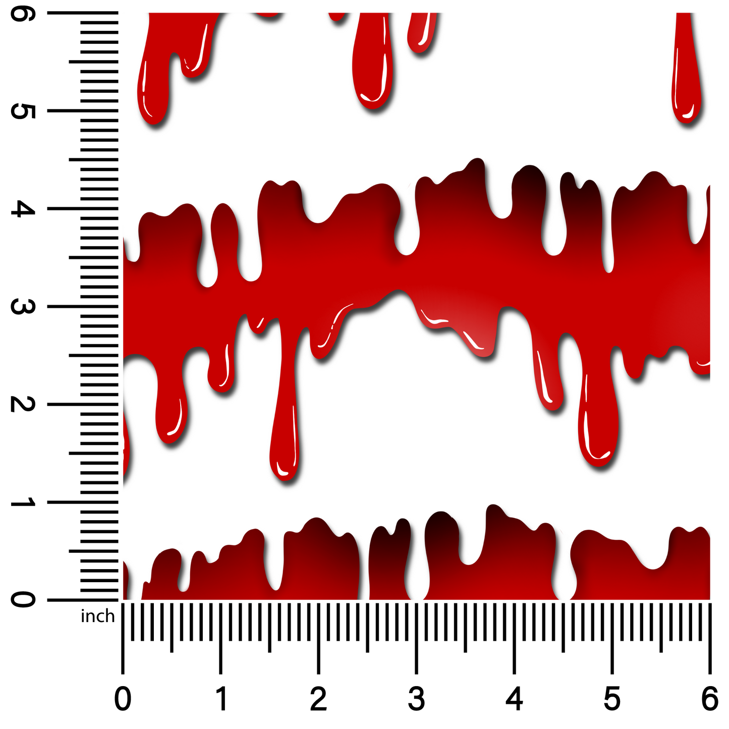 White and Red Horror Drips | 18" Vinyl Roll