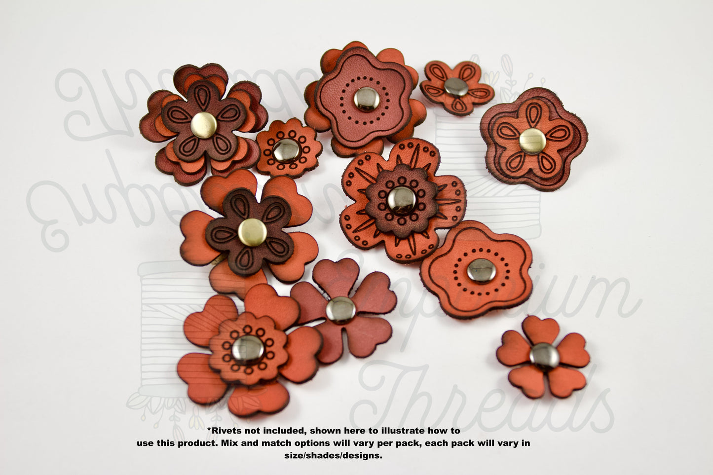 Rivet on Flowers in Leather