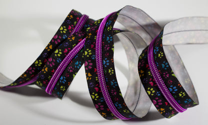 Rainbow Paws #5 Zipper Tape | 2 yards