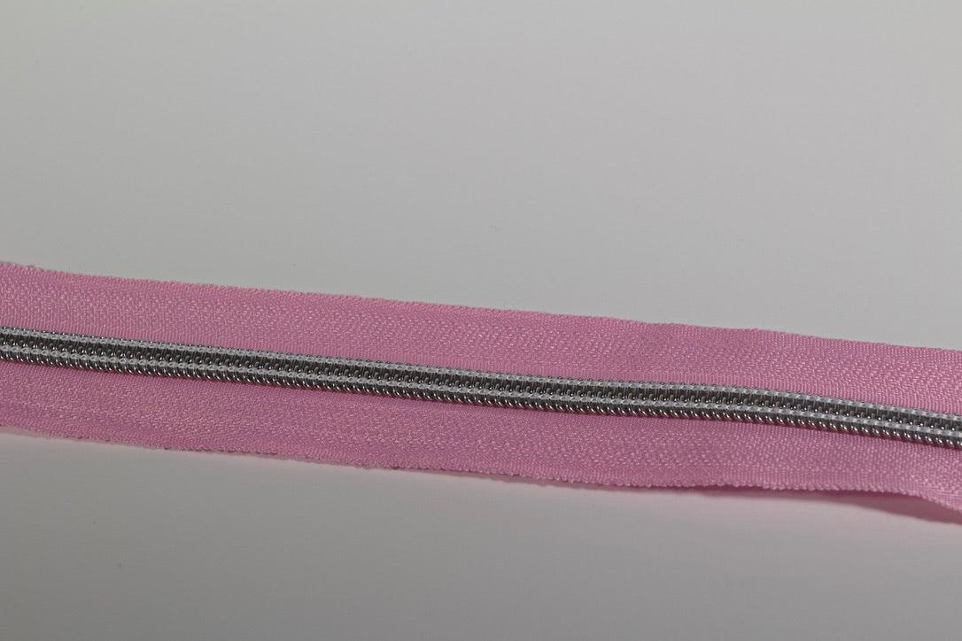 Silver #5 Zipper tape | 2 yards | Various colors