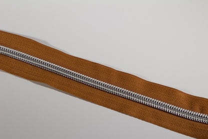 Silver #5 Zipper tape | 2 yards | Various colors