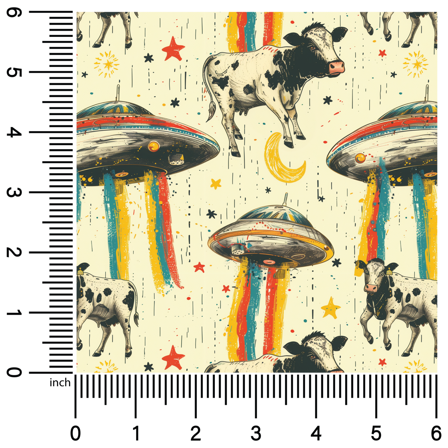 Abducted Cows | 18" Vinyl Roll