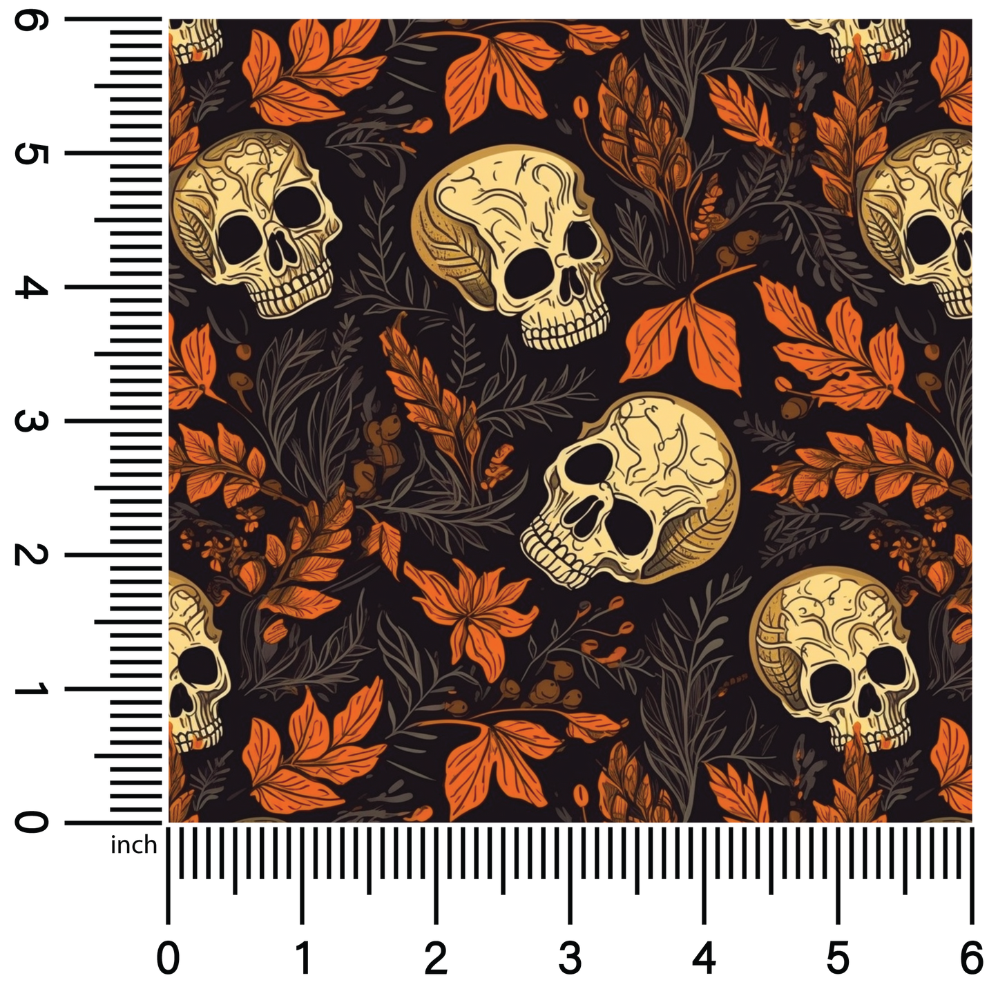 Autumn Skulls | 18" Vinyl Roll