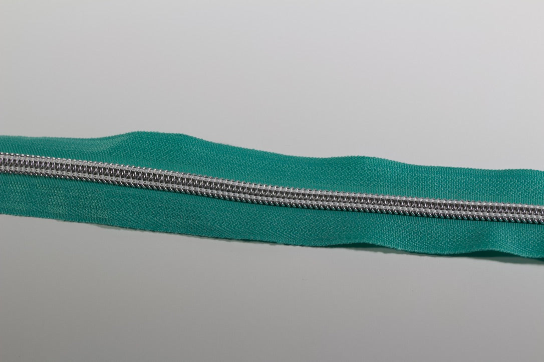 Silver #5 Zipper tape | 2 yards | Various colors