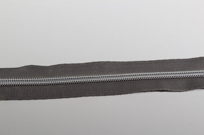 Silver #5 Zipper tape | 2 yards | Various colors