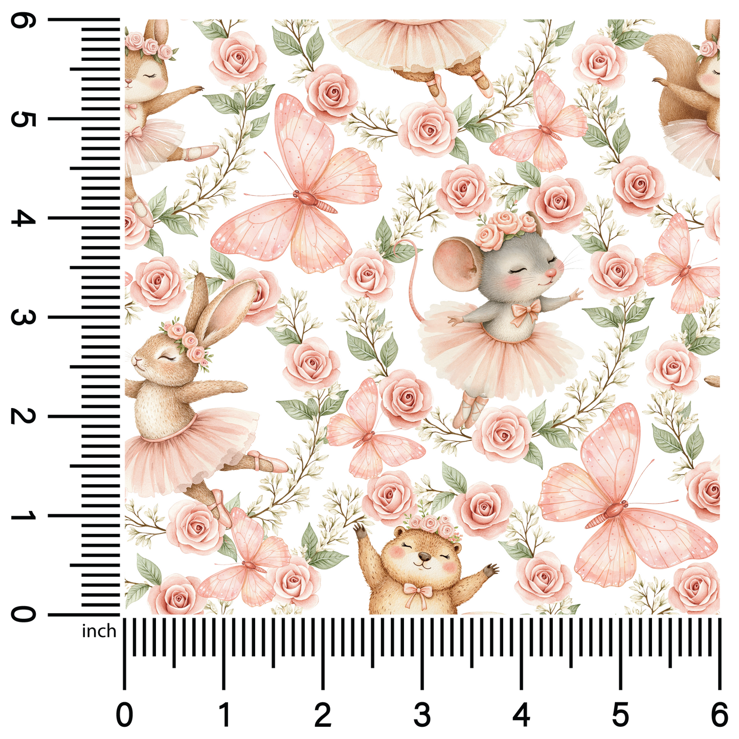 Ballerina Animals | 18" Vinyl Roll