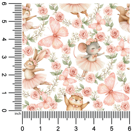 Ballerina Animals | 18" Vinyl Roll