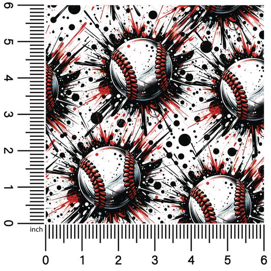 Baseball Splatter | 18" Vinyl Roll