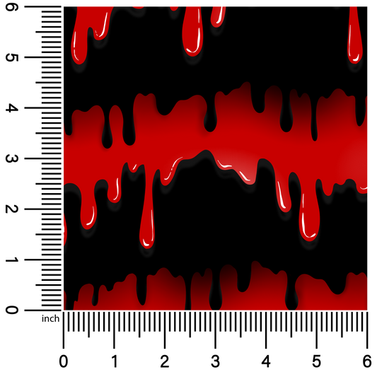 Red and Black Horror Drips | 18" Vinyl Roll