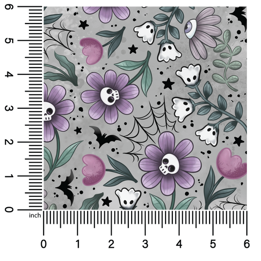 Bloom And Gloom Skellies | 18" Vinyl Roll