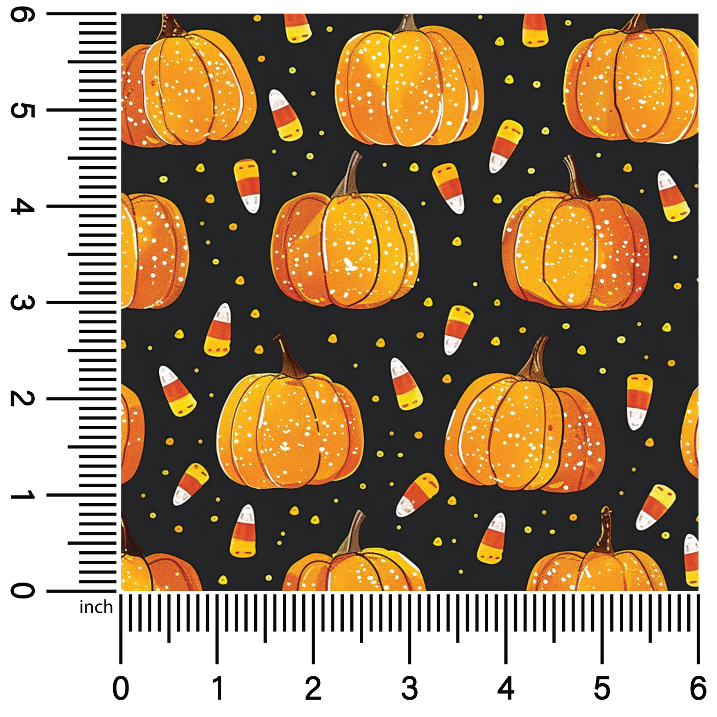 Candy Cane Pumpkins | 18" Vinyl Roll