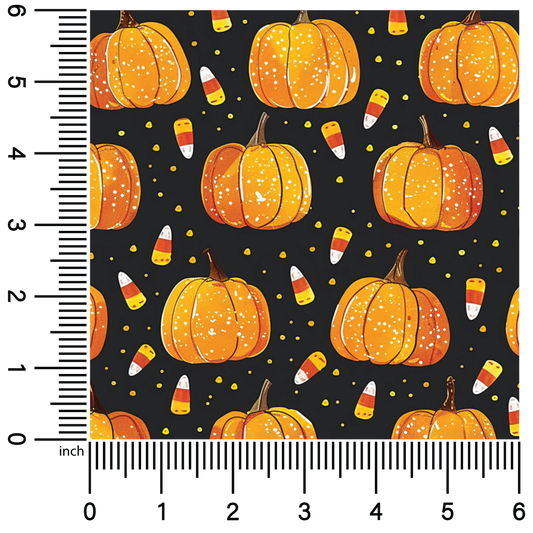 Candy Cane Pumpkins | 18" Vinyl Roll