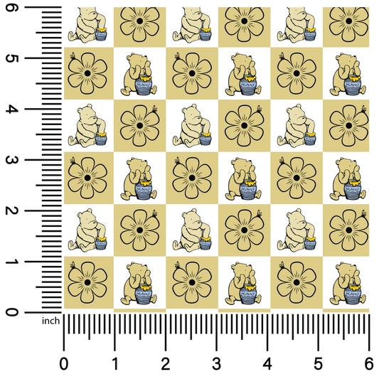 Classic Pooh Checkers | 18" Vinyl Roll