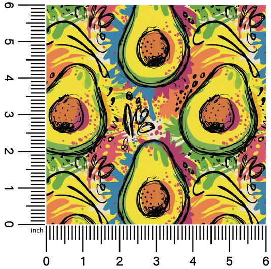 Doodle Avocado | 18" Vinyl Roll
