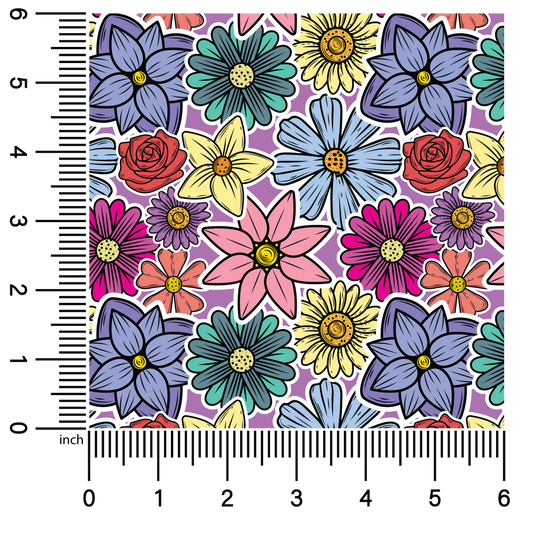 Floral Stickers | 18" Vinyl Roll