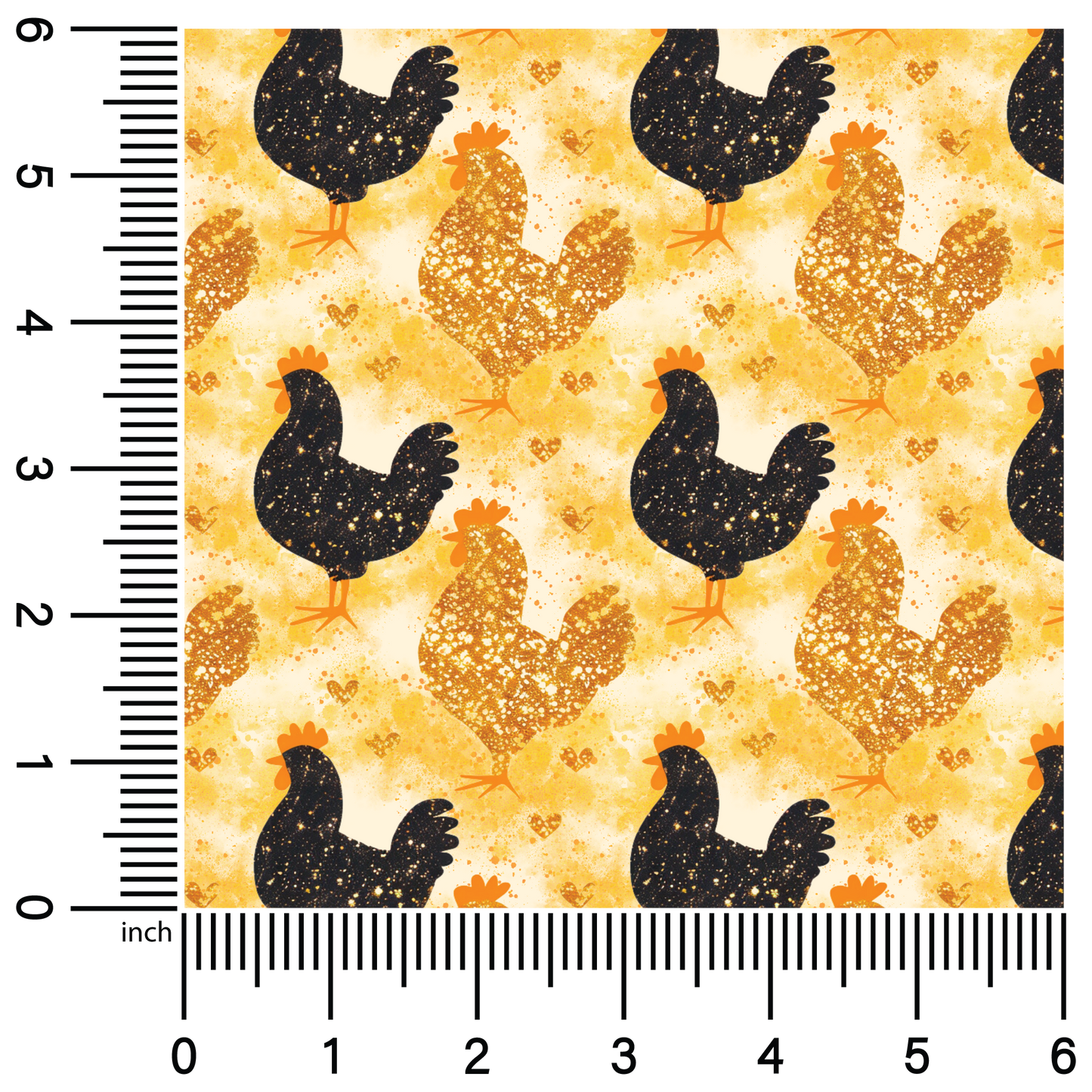 Glitter Chickens | 18" Vinyl Roll