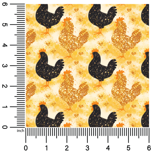 Glitter Chickens | 18" Vinyl Roll