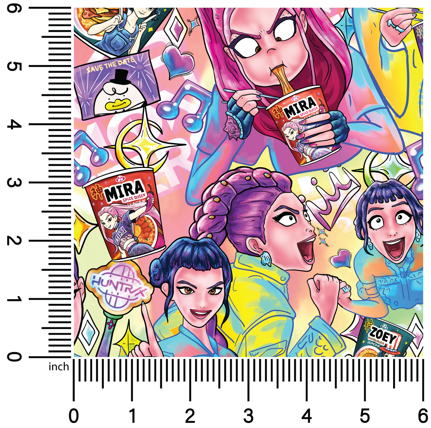 KPop Girls Ramen | 18" Vinyl Roll