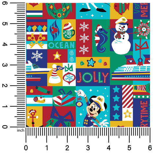 Merrytime Cruise Patchwork | 18" Vinyl Roll