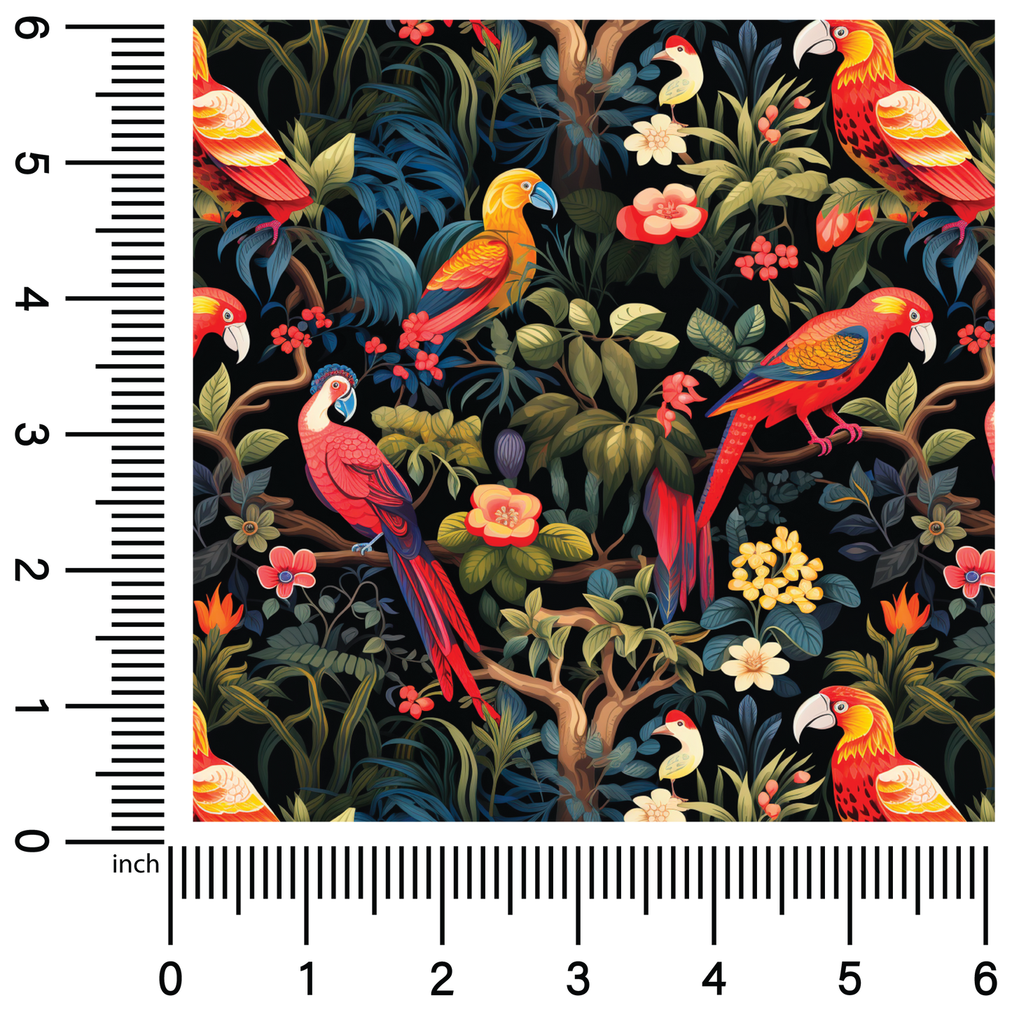 Parrots | 18" Vinyl Roll