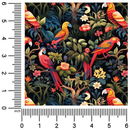 Parrots | 18" Vinyl Roll