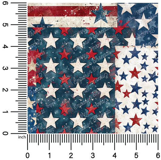 Star & Stripe Patchwork | 18" Vinyl Roll
