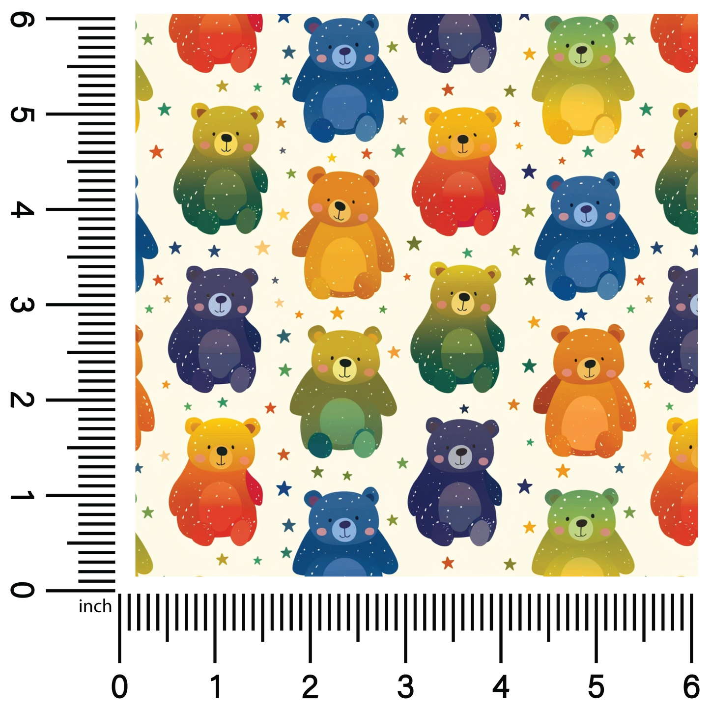 Rainbow Bears | 18" Vinyl Roll