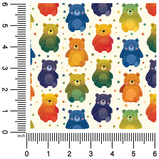 Rainbow Bears | 18" Vinyl Roll