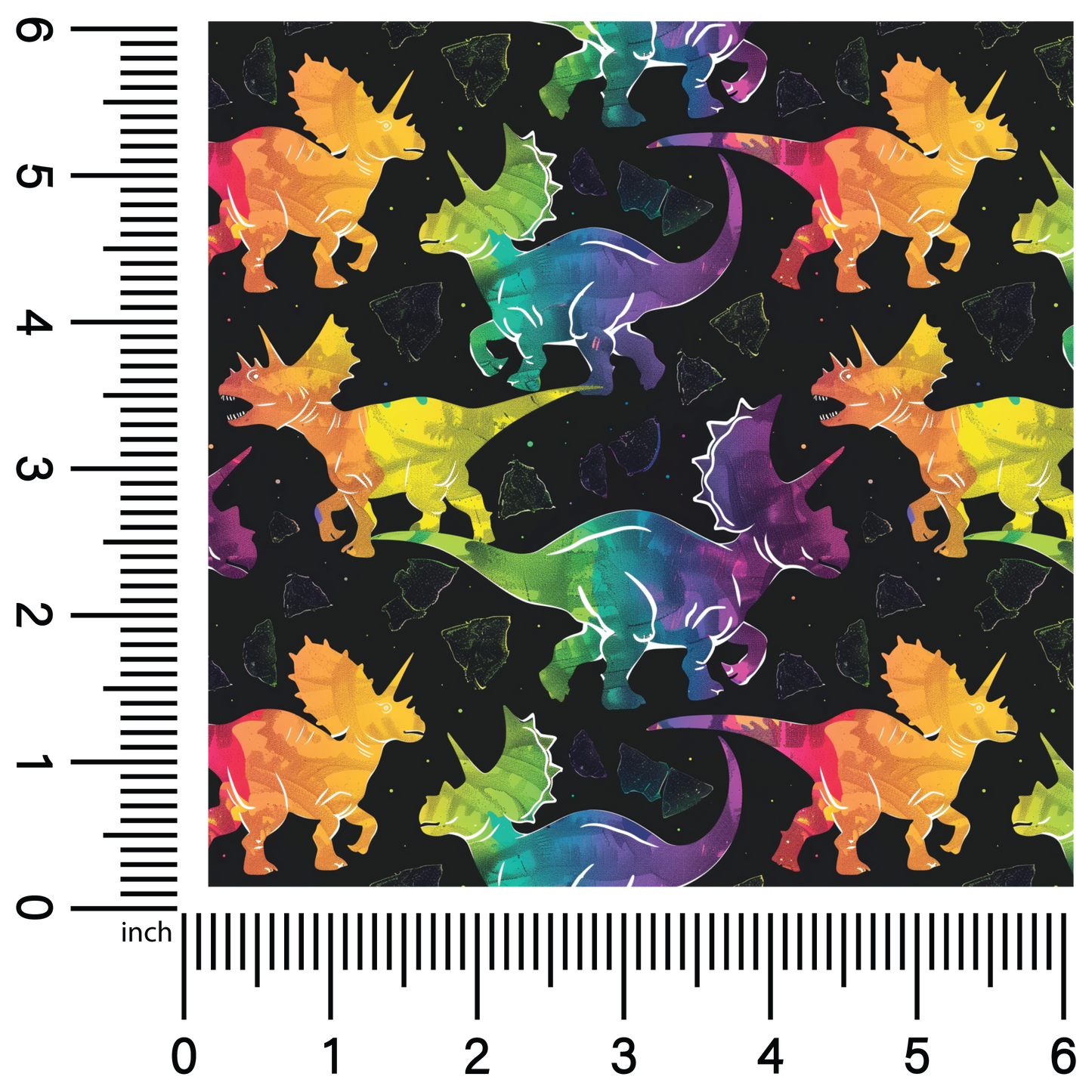 Rainbow Stegosaurus | 18" Vinyl Roll
