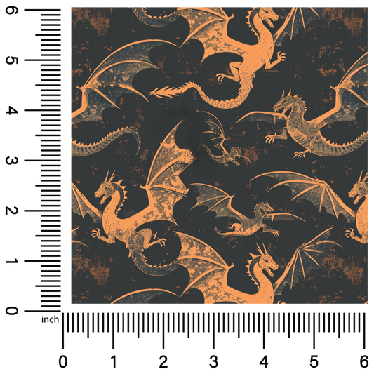 Rustic Dragons | 18" Vinyl Roll