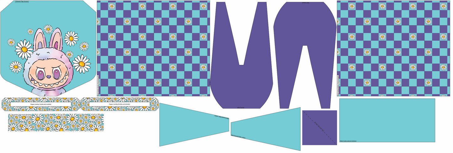 Siah Sidekick Cut&Sew - Floral Checkered Labu Doll