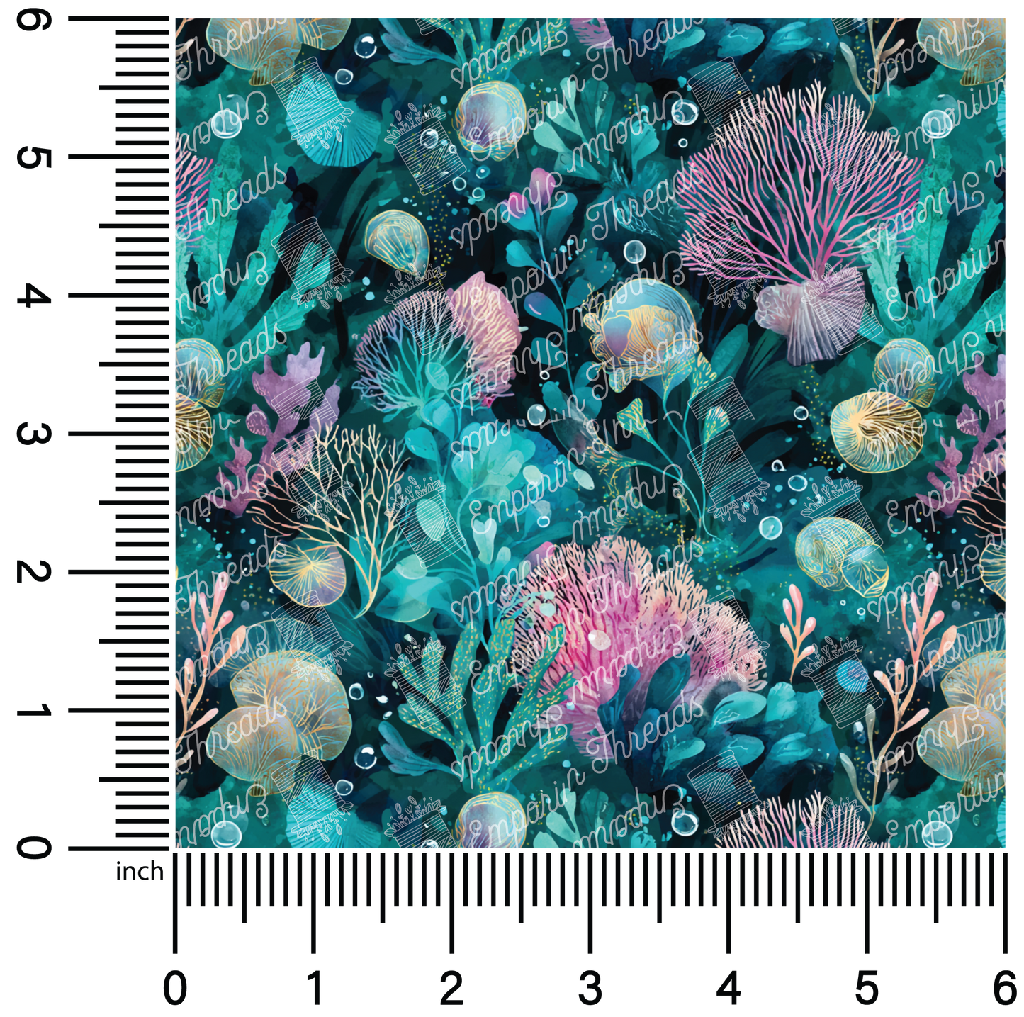 Sea Corals | 18" Vinyl Roll