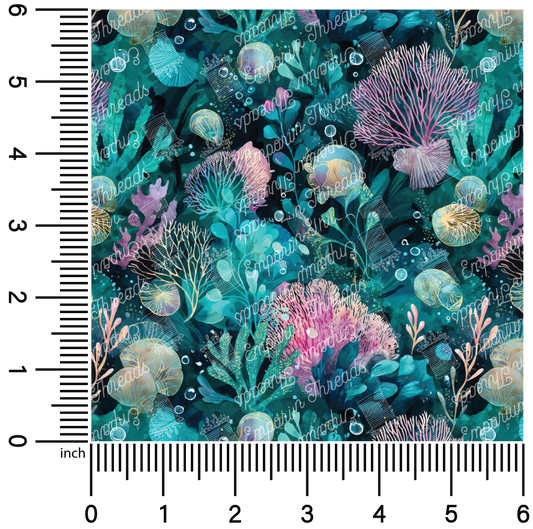 Sea Corals | 18" Vinyl Roll