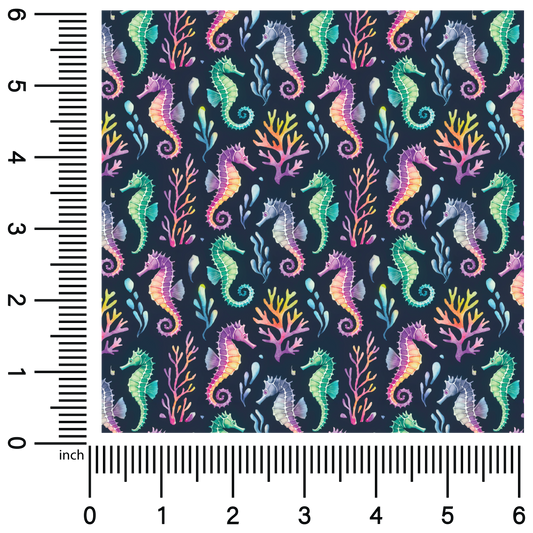 Seahorses | 18" Vinyl Roll