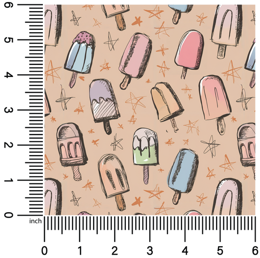 Sketchy Popsicles | 18" Vinyl Roll