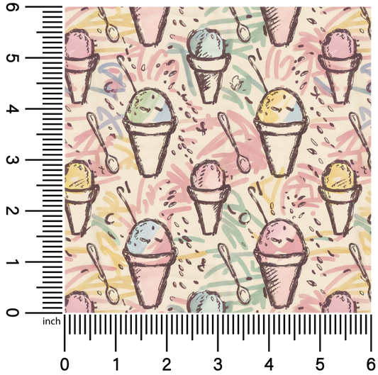 Sketchy Snow Cones | 18" Vinyl Roll